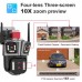 16MP 8K Security Camera Outdoor Wireless WiFi Camera 10X Hybrid Zoom Four Lens Three Screen PTZ IP Camera surveillance systems