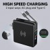 OEM ODM Consumer Electronics Mobile Wall Charge Travel with Built in Cable 6 in 1 Phone 10000mah Powerbank Charger