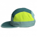 Custom Soft Flat Brim 7 Panel Running Hat Breathable Quick Dry Outdoor Nylon Color Block Sports Cap