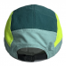 Custom Soft Flat Brim 7 Panel Running Hat Breathable Quick Dry Outdoor Nylon Color Block Sports Cap