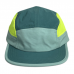 Custom Soft Flat Brim 7 Panel Running Hat Breathable Quick Dry Outdoor Nylon Color Block Sports Cap