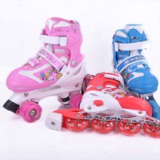 Customize Colorful PP vamp 4 Wheels adjustable size quad roller skates outdoor sports for boys and girls
